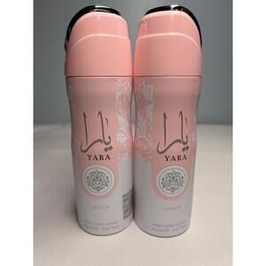 Lattafa Yara Perfumed Spray 200ml 2 Pack NEW Pink‎ Bundle